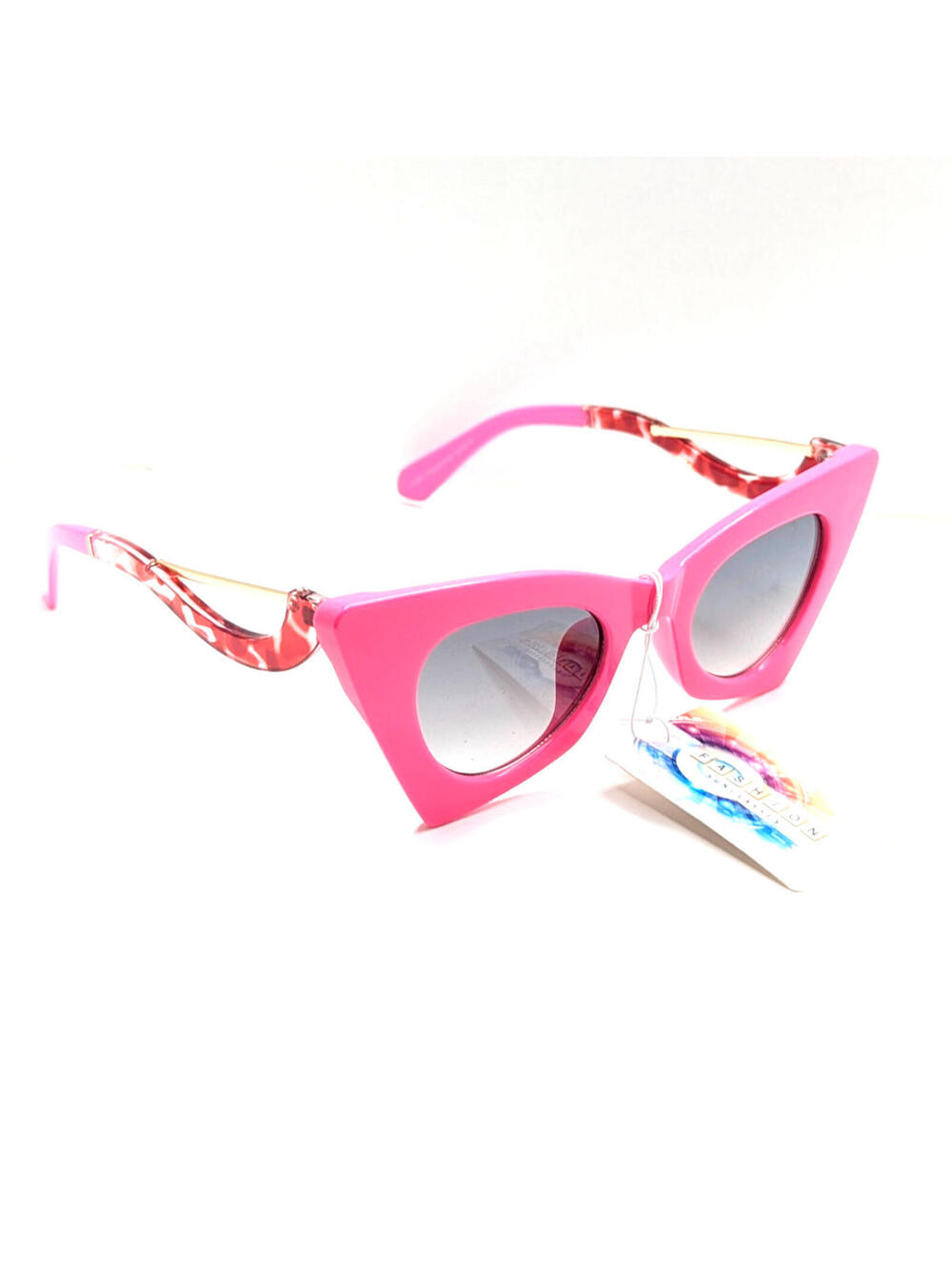 P10901 Gray Gradient Lens Pink Cat Eye Frame Women’s Sunglasses